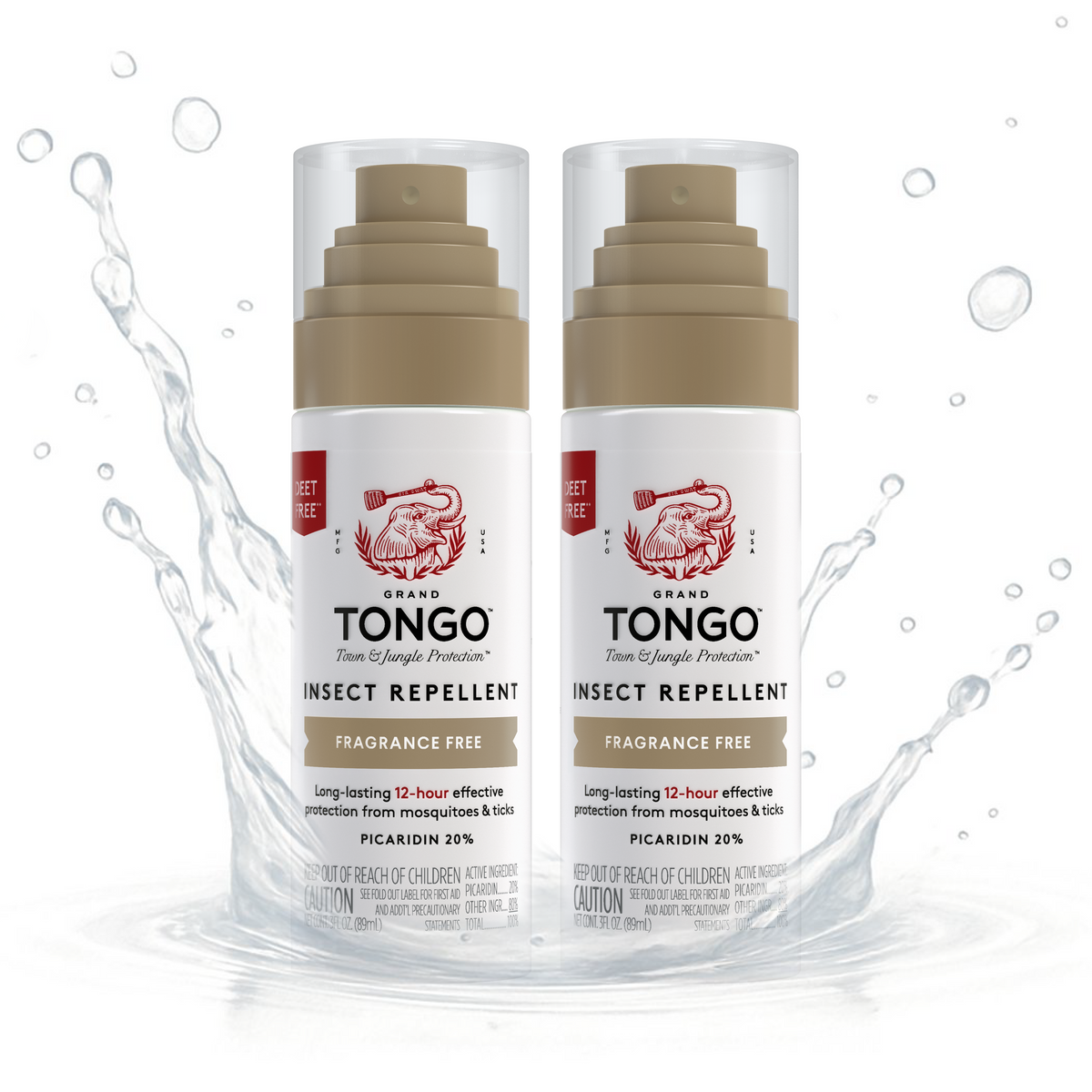 Fragrance Free Insect Repellent - Pump Spray - 2-Pack
