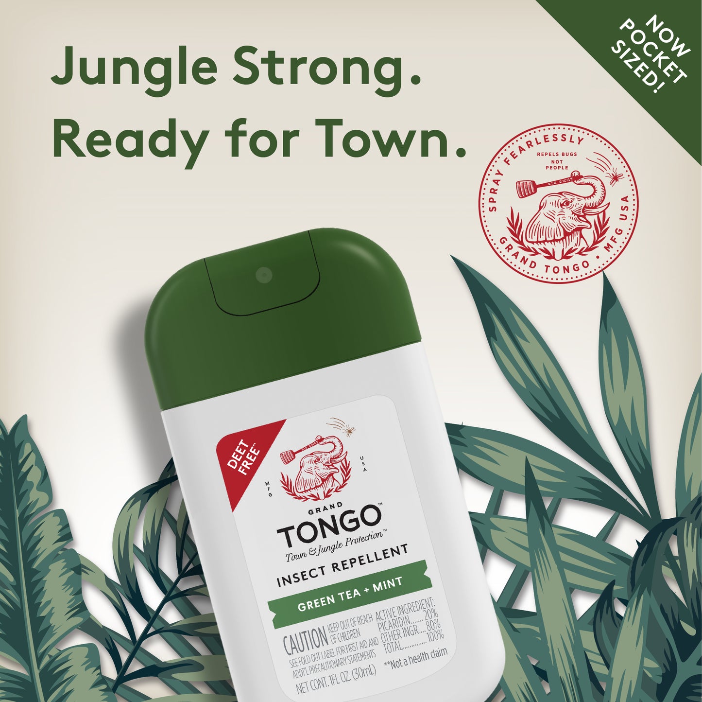 Green Tea + Mint Insect Repellent - Pocket Spray - 1 pack