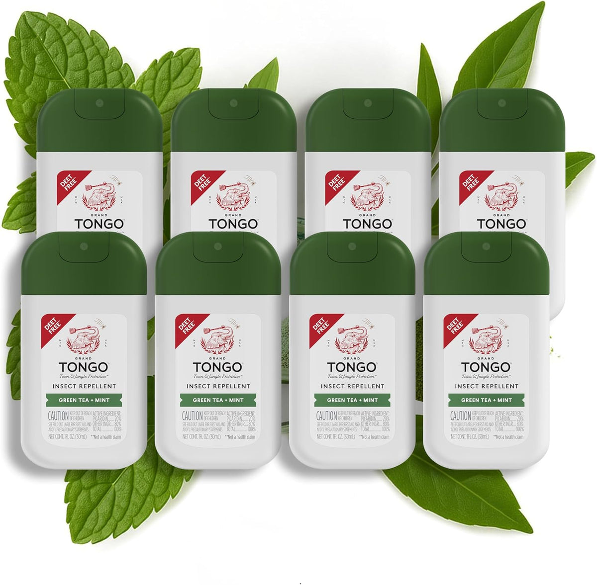 Green Tea + Mint Insect Repellent - Pocket Spray - 8-Pack