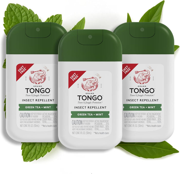 Green Tea + Mint Insect Repellent - Pocket Spray - 3-Pack