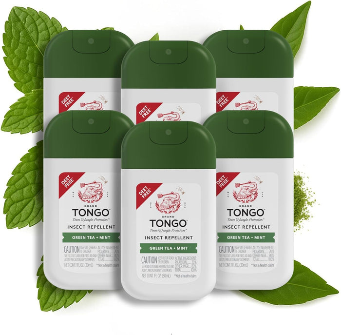 Green Tea + Mint Insect Repellent - Pocket Spray - 6-Pack