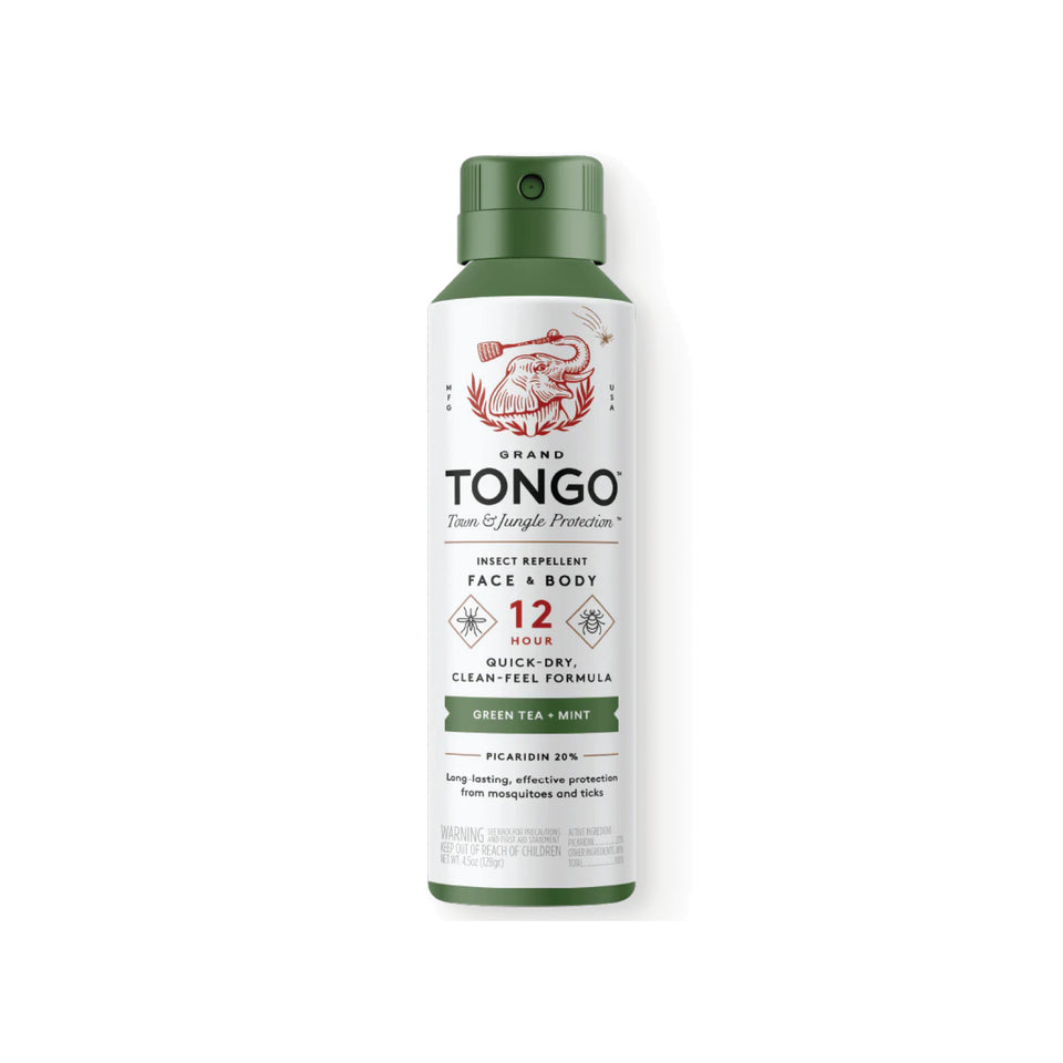 Green Tea + Mint Insect Repellent — clean white packshot. 1 × 4.5 oz net weight Green Tea + Mint Full Size Spray.