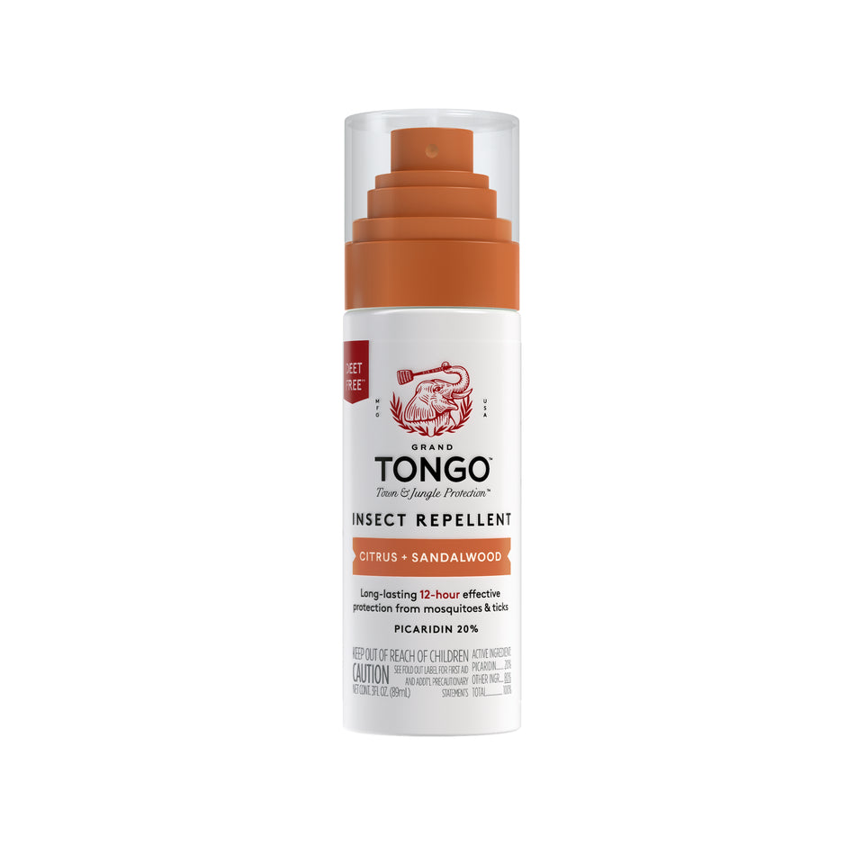 Citrus + Sandalwood Insect Repellent - Pump Spray - 1 pack — clean white packshot. 1 × 3 fl oz Citrus + Sandalwood Travel Spray.