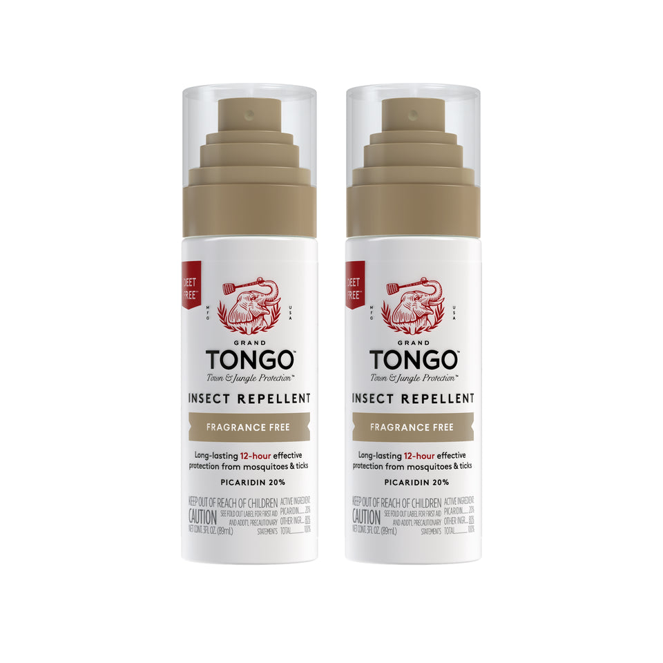 Fragrance Free Insect Repellent - Pump Spray - 2-Pack — clean white packshot. 2 × 3 fl oz Fragrance Free Travel Spray.
