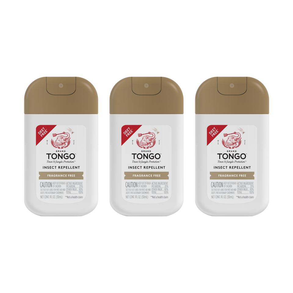 Fragrance Free Insect Repellent - Pocket Spray - 3-Pack — clean white packshot. 3 × 1 fl oz Fragrance Free Pocket Spray.