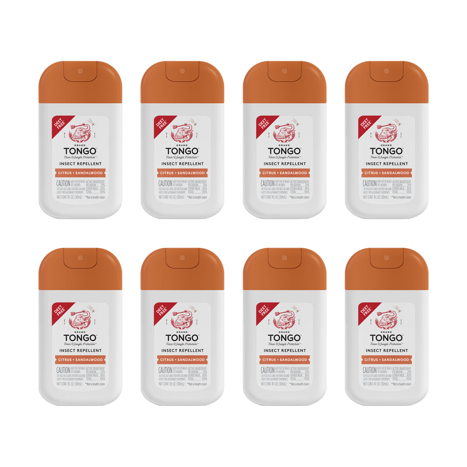 Citrus + Sandalwood Insect Repellent - Pocket Spray - 8-Pack — clean white packshot. 8 × 1 fl oz Citrus + Sandalwood Pocket Spray.