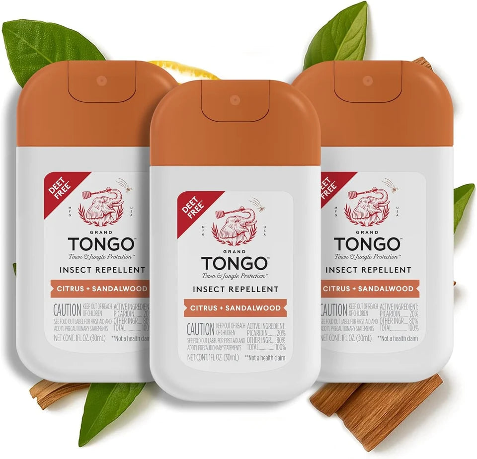 Citrus + Sandalwood Insect Repellent - Pocket Spray - 3-Pack