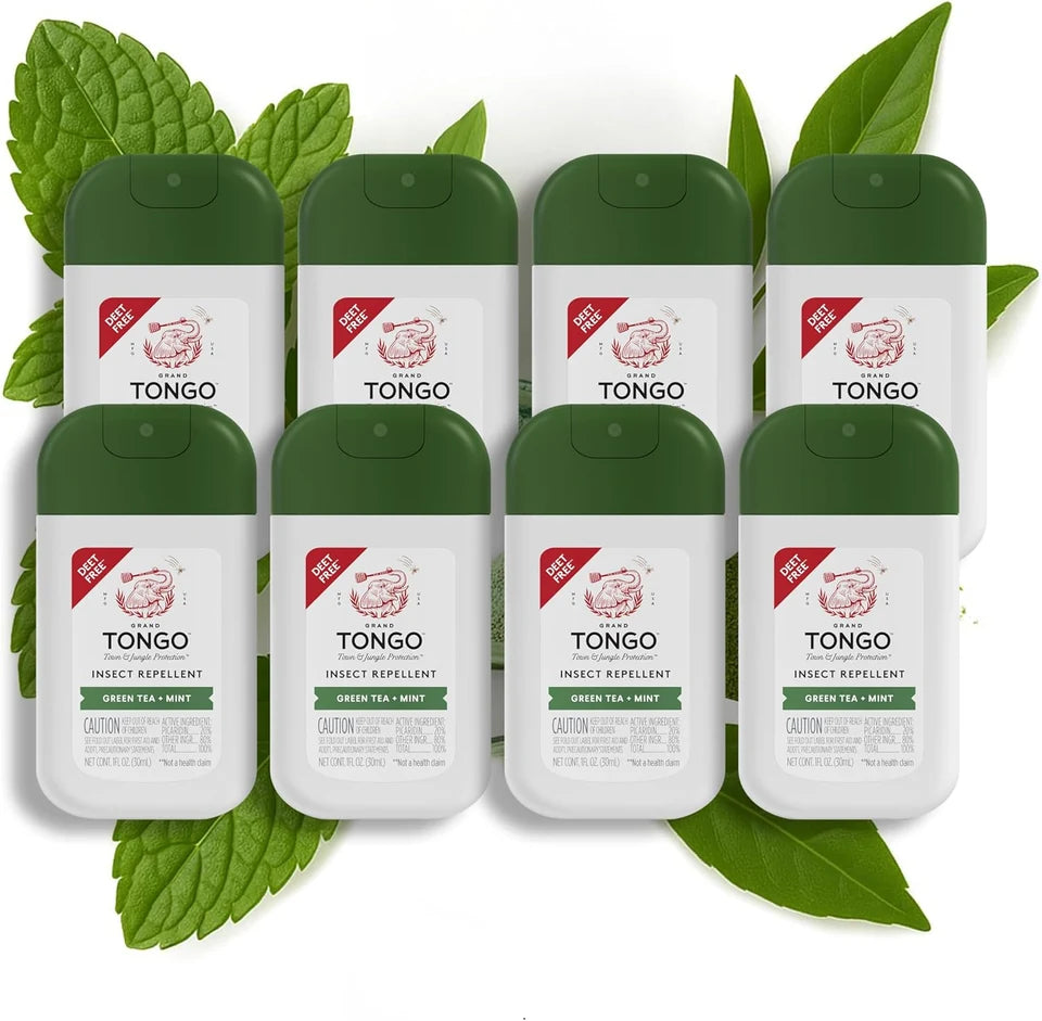 Green Tea + Mint Insect Repellent - Pocket Spray - 8-Pack