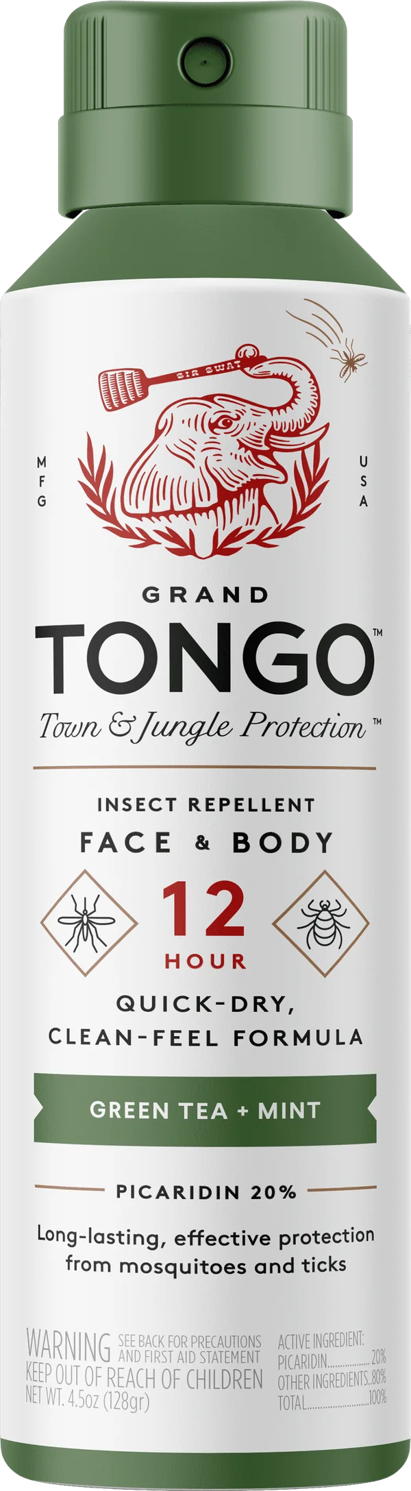Grand Tongo Green Tea + Mint Full Size Insect Repellent